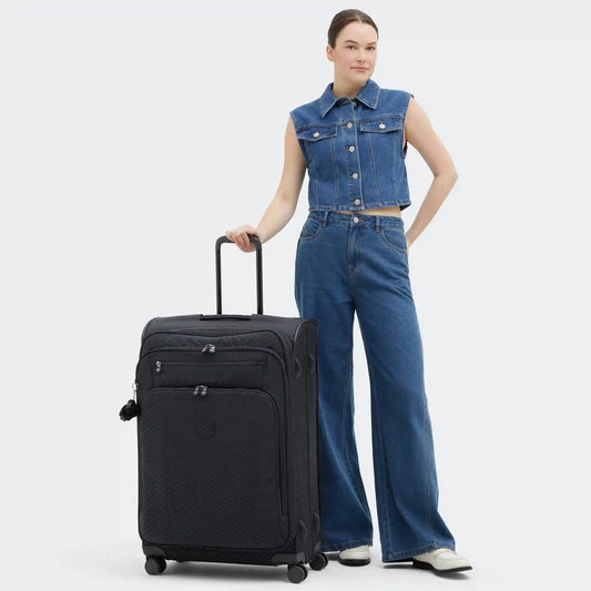 Youri Spin Large Printed 4 Wheeled Rolling Luggage