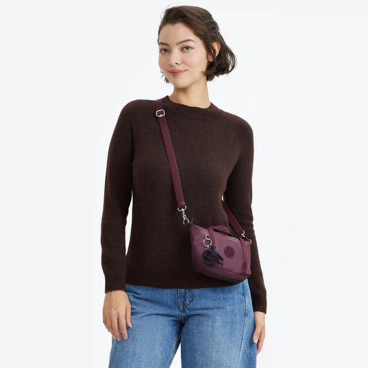 Art Compact Metallic Crossbody Bag